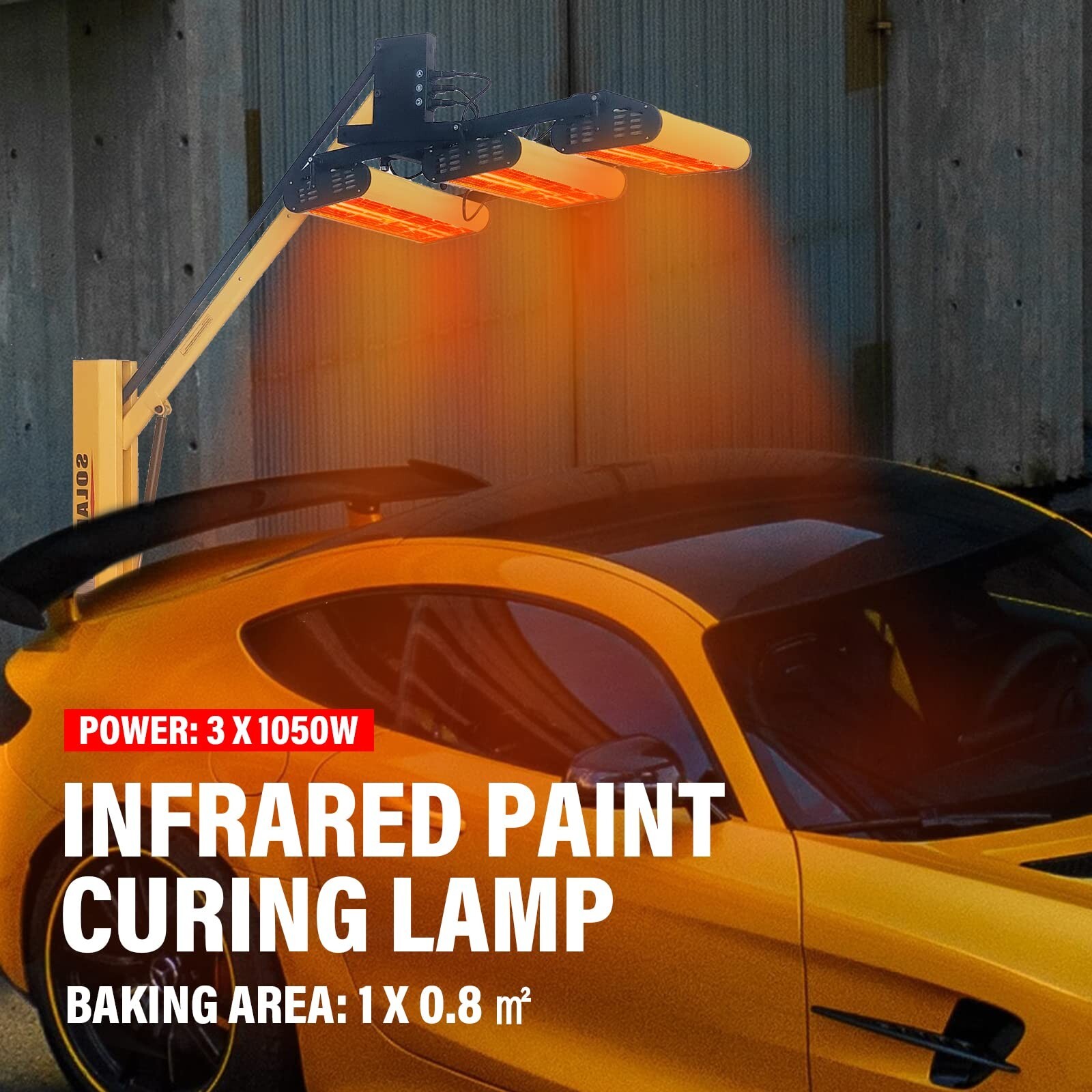 SOLARY 3X1050W 220V Baking Infrared Paint Curing Lamp B3EA for Cars / UK PLUG eBay