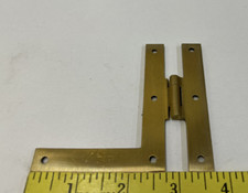 Right HL Cabinet Hinge 3-3/4" x 3-1/2" Solid Brass Polished