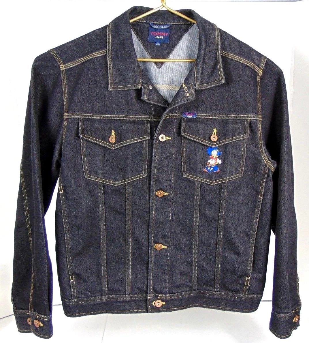 Tommy hilfiger black denim cheap jacket