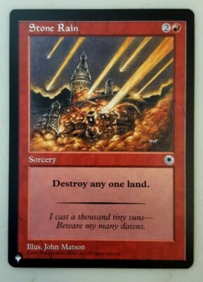 1x Stone Rain ''The List'' Kaldheim MTG Magic the Gathering NM