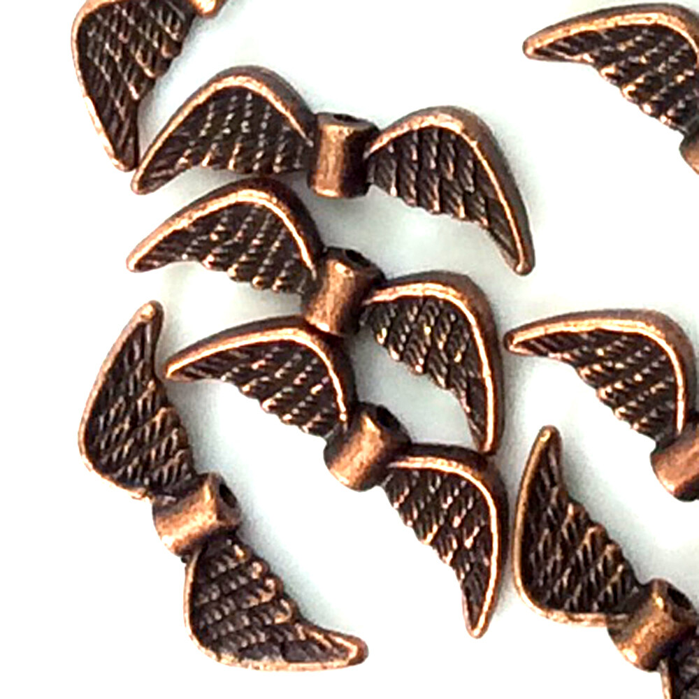 12pcs Large Wing Charms - 2 Inch Brass Bronze Steampunk Pendants For Jewelry Making