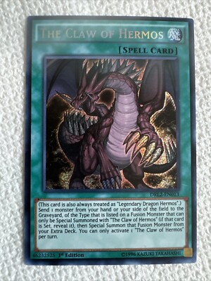 hermos yugioh card The Claw of Hermos DRL2-EN013 Dragons of Legend 2 1st Edition