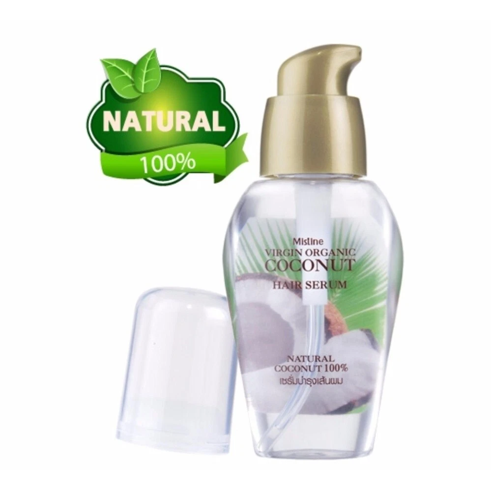 Mistine Virgin Organic Coconut Hair Serum contains 100% pure coconut oil 35ML.*3