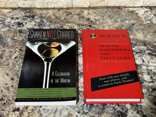 Bartending Drink Books Mr. Boston Official Bartender Guide & Shaken Not Stirred - Picture 1 of 6