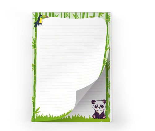Briefpapier Kinder als Notizblock + 15 Briefumschläge Panda Kindermotiv - Bild 2 von 9