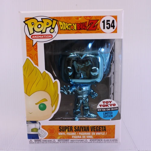 G7 Funko Pop SUPER SAIYAN VEGETA Toy Tokyo Exclusive Blue Vinyl Figure 154