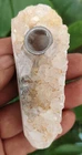 87g Natural Clear Quartz Crtstal Cluster Smoking Pipe Healing