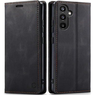 SLIM-WALLET Hülle Leder Kartenfach Case Handy Tasche für Samsung Galaxy A34 5G