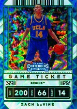 Zach Lavine 2020-21 Contenders Draft Picks Green Explosion Game Ticket Card # 25