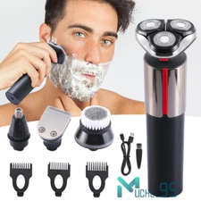 Men's Electric Beard Shaver Trimmer Razor Rechargeable Hair Shaving Machine USB