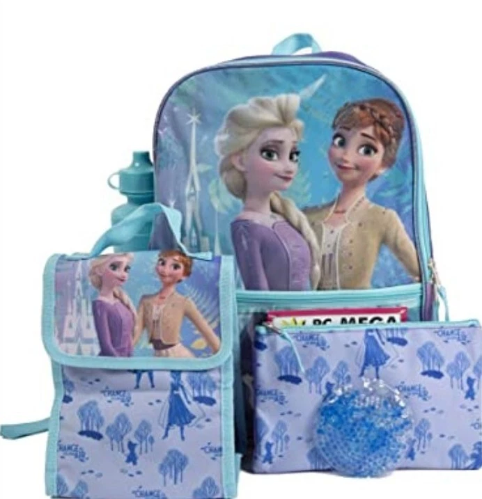 Frozen 16 inch Backpack 4-piece Set with lunch box for girls