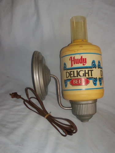 VINTAGE HUDEPOHL "HUDY DELIGHT" LIGHTED BEER  SIGN (14.5" tall)