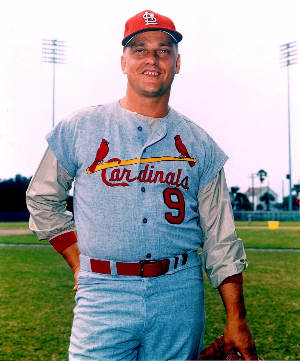 NEW YORK YANKEES ROGER MARIS IN CARDINALS UNIFORM COLOR