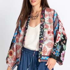Johnny Was Geana Makenna 100 Silk Reversible Kimono Size Large
