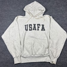 Vintage USAFA Air Force Hoodie Men's L Academy Spell Out Reverse Weave Champion