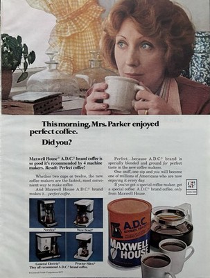 1977 Maxwell House Coffee Original Vintage Advertisement ADC Print Ad