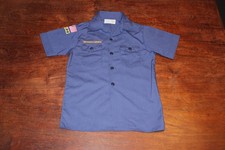 Boy Scouts of America BSA Youth Shirt Blue Medium Sewn Patches