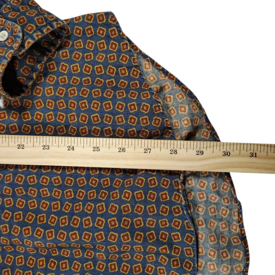 Camisa De Colección *Rara* Ralph Lauren Pana Diseño Tribal Africano Safari Azul Rojo XL Foto 4 de 4