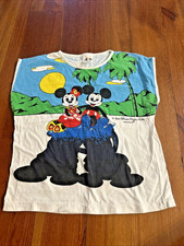 Vintage Mickey  Minnie Mouse Double Sided Tshirt Size 8/10