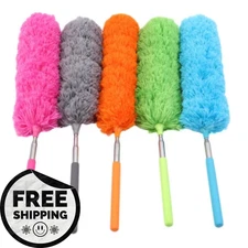 Microfiber Dusting Duster Soft Feather Brush Household Extendable Cleaning Tool