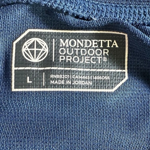 Mondetta Outdoor Project Short Sleeve Crew Neck Active Wear Shirt Blue Size L - Picture 6 of 9