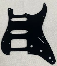 Black 1-Ply For Fender 11 Sctew Stratocaster Start HSS Guitar Pickguard