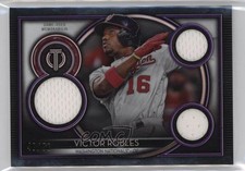2020 Topps Tribute Triple Relics Purple 46/50 Victor Robles #TTR-VR 0i1b
