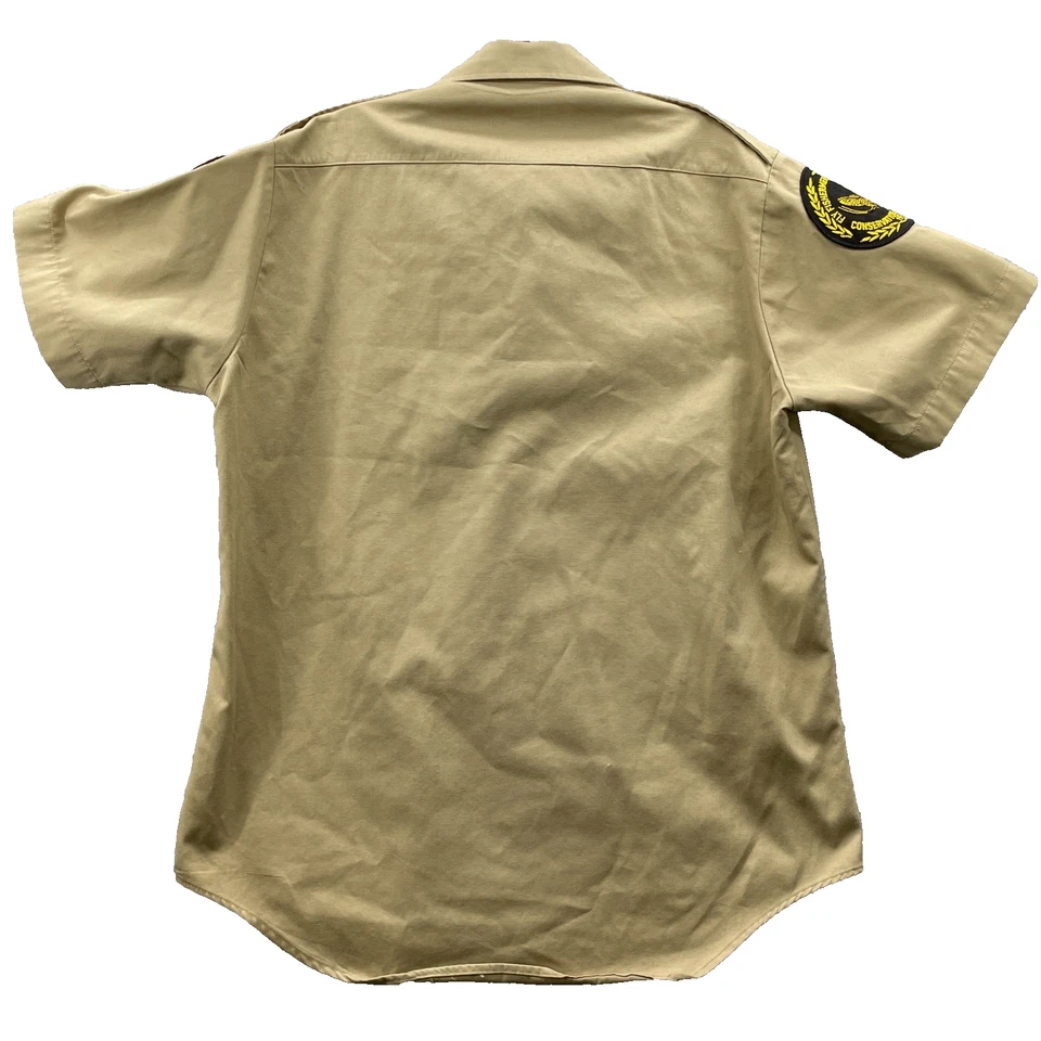 Vintage 1979 Fly Fishing Shirt Women's Brown Twill Patches Embroidered Champion - Image 2 of 4