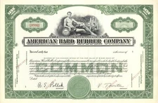 American Hard Rubber Co. - Specimen Stock - Specimen Stocks & Bonds