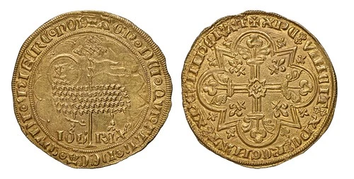 FRANCE. Jean II Le Bon (1350-64) AV Mouton d'Or. NGC MS61 Fr.-280; Duplessy 291