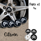 4x Citroen 60mm Alloy Wheel Centre Hub Caps in Black C1 C3 C4 DS3 Most Models UK