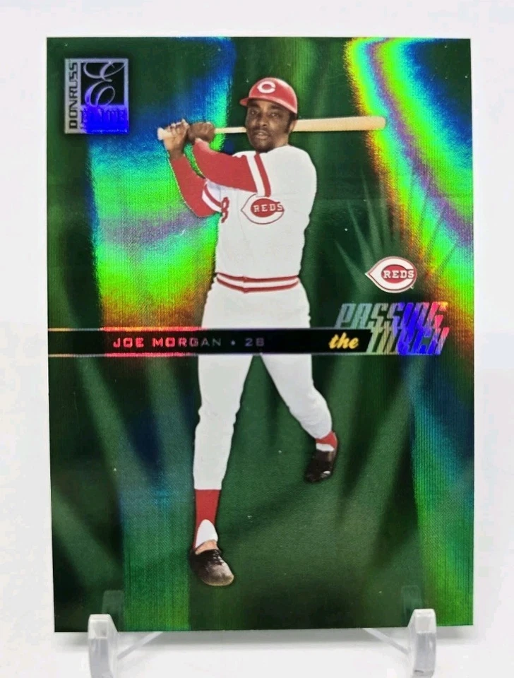 2004 Donruss Elite JOE MORGAN / BARRY LARKIN Passing the Torch Green /250 Reds - Image 3 of 4