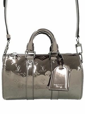 k02fiさん 銀座Louis Vuitton 購入LVバックル シルバー LOUIS VUITTON Monogram Mirror Keepall Bandouliere 25 M26903 Canvas