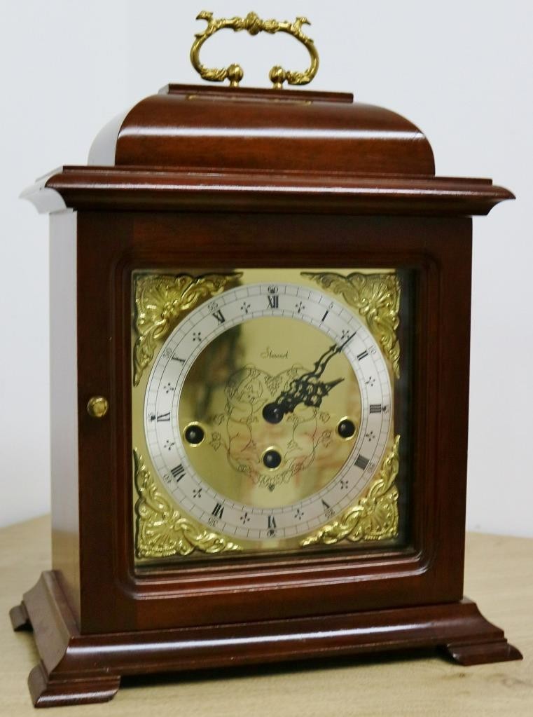 Antique Franz Hermle 8 Day Musical Westminster Chime Mahogany Mantel Clock