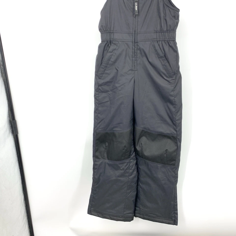 LL Bean Kids Size 10 Snow Pants Bib Overalls Cold Buster Black Boys Girl - Image 3 of 4