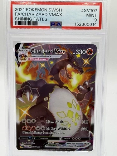 Charizard Vmax Shiny Rare SV107/SV122 Pokemon Shining Fates PSA 9 Mint