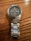 Vintage Timex Expedition Watch Men Silver Tone Indiglo 50M Date Black Dial