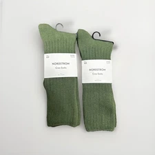 Nordstrom Men' Cotton Blend Crew Socks - 2 Pack
