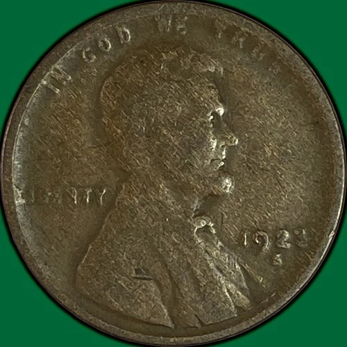 1923-S Lincoln Wheat Cent Very Good VG Coin #34315