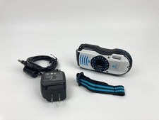PENTAX WG-3 Waterproof Digital Camera White Blue 16MP Tested Compact