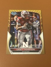 Casey Thompson 2023 Bowman Chrome University National Gold Refractor RC # /50