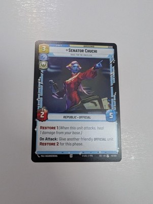Star Wars: Unlimited - Senator Chuchi - Secrets of Power NM/M Condition