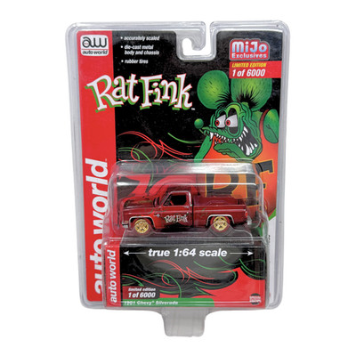 Auto World Rat Fink 1981 Chevy Silverado Ultra Red CHASE 1:64