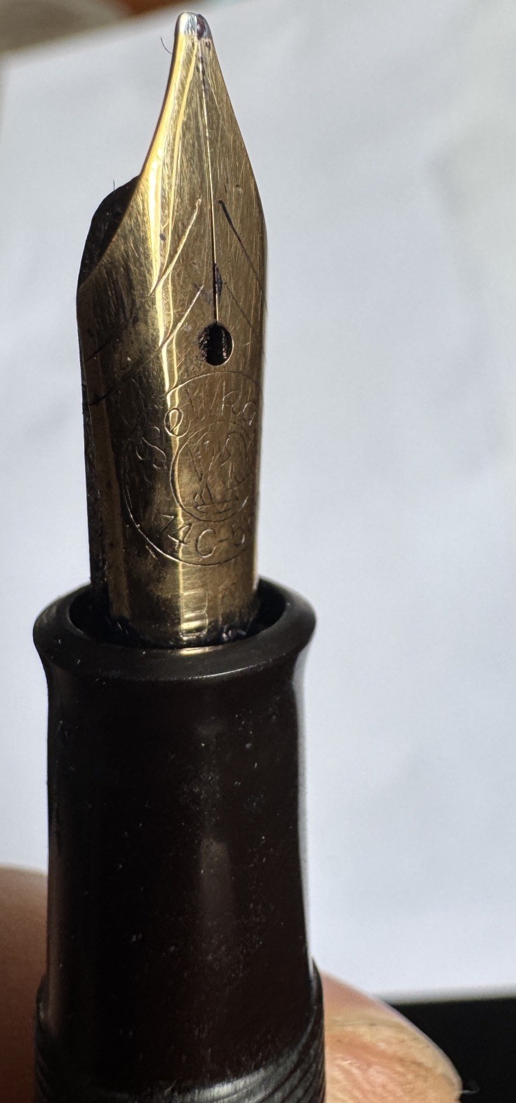 Pelikan M400 Fountain Pen BB nib- Green  and matching roller ball pen