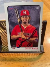 Daniel Mateo Signed Autographed 2024 Hickory Crawdads Team Set Card Frisco
