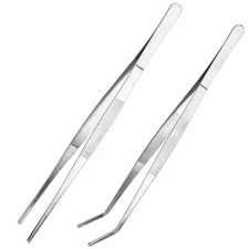 Kitchen Tweezers Long Tweezers Set LEEFONE 2 PCS 12 Inch Stainless Steel Food...