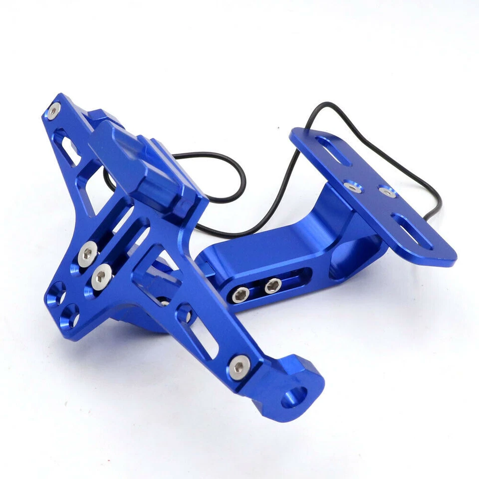 Soporte de matrícula CNC con luz LED para Yamaha XSR700 XSR900 FJR1300 Foto 3 de 4