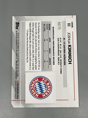 Joshua Kimmich 2020-21 Topps Chrome Bundesliga /75 Pink Wave #83