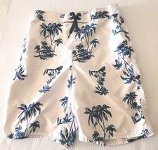 Old Navy Board Wave Surf Wear Shorts Blue Palm Trees, Youth Size XL 14-16