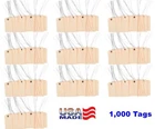 1,000 of 4 3/4" x 2 3/8" Size 5 Manilla Shipping Hang Tag Tags with Wire 13 Pt